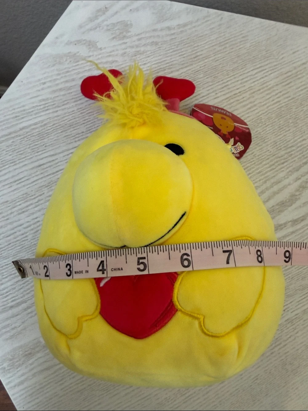 2022 8 Inch Peanuts Valentines Woodstock with Hearts Squishmallow Plush